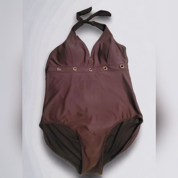 Halter style bathing suit brown size 3x - Picture 9 of 10